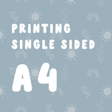 Load image into Gallery viewer, Printing 1 x A4 Single Sided - Click here to add additional prints
